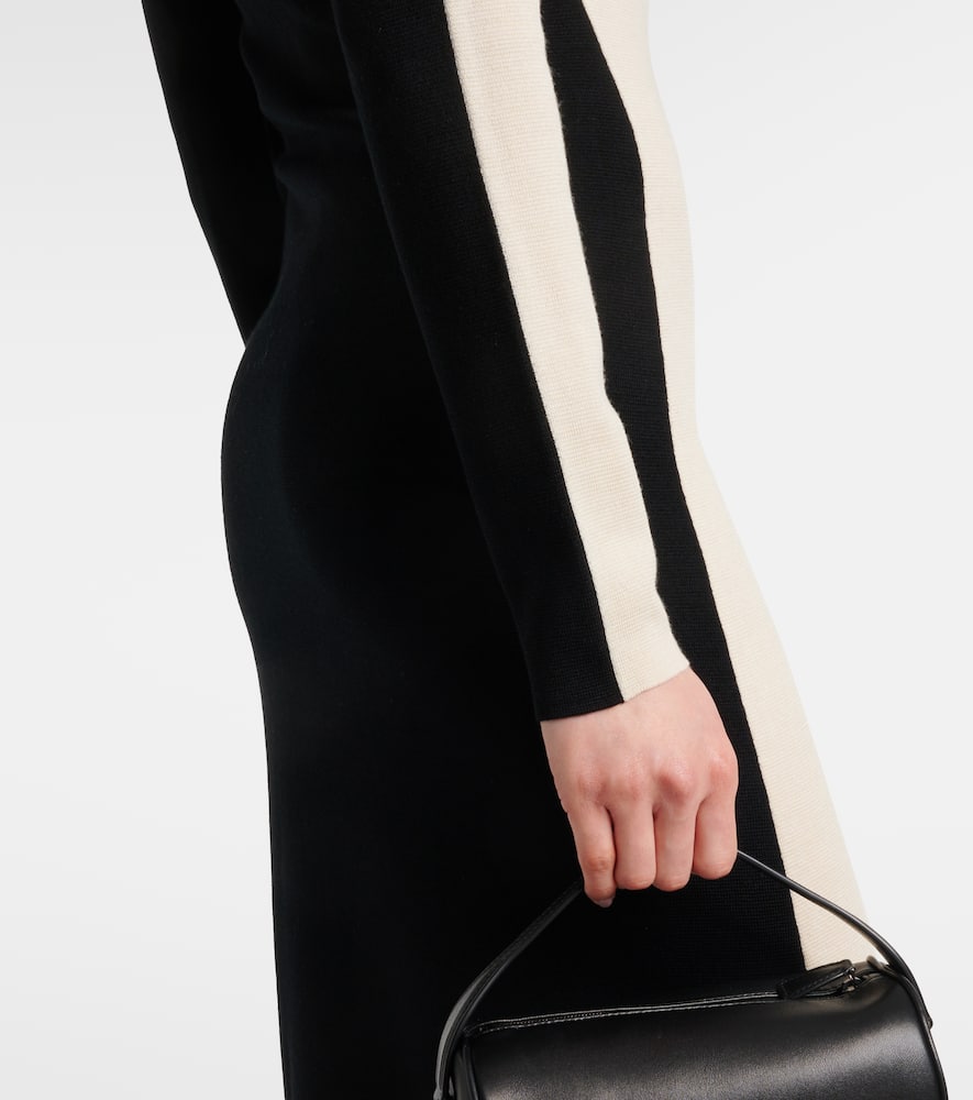 Knitted wool and silk maxi dress