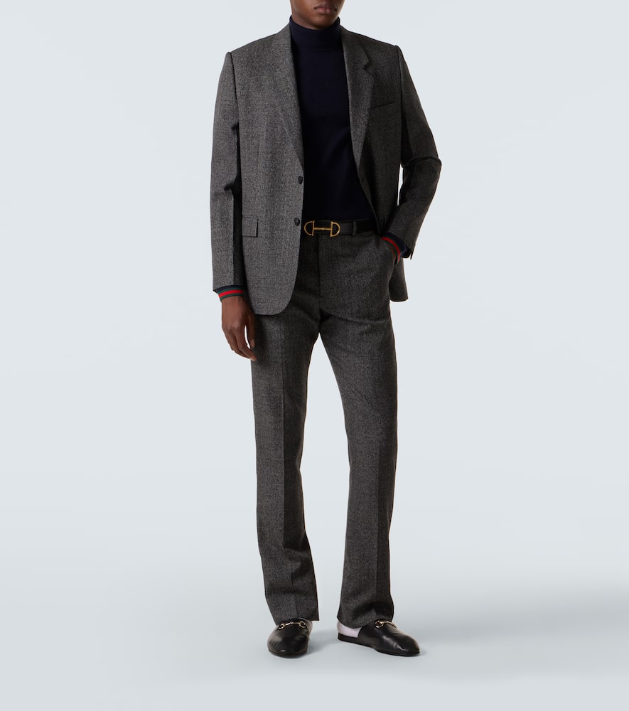 Webstripe cashmere turtleneck sweater