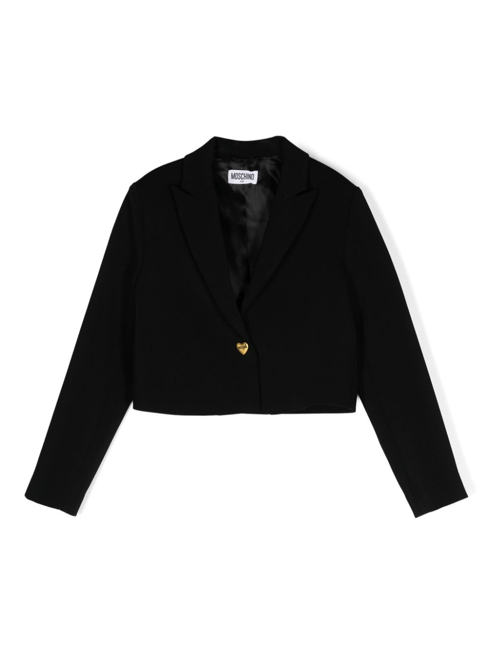 Peak-lapels cropped jacket - Black