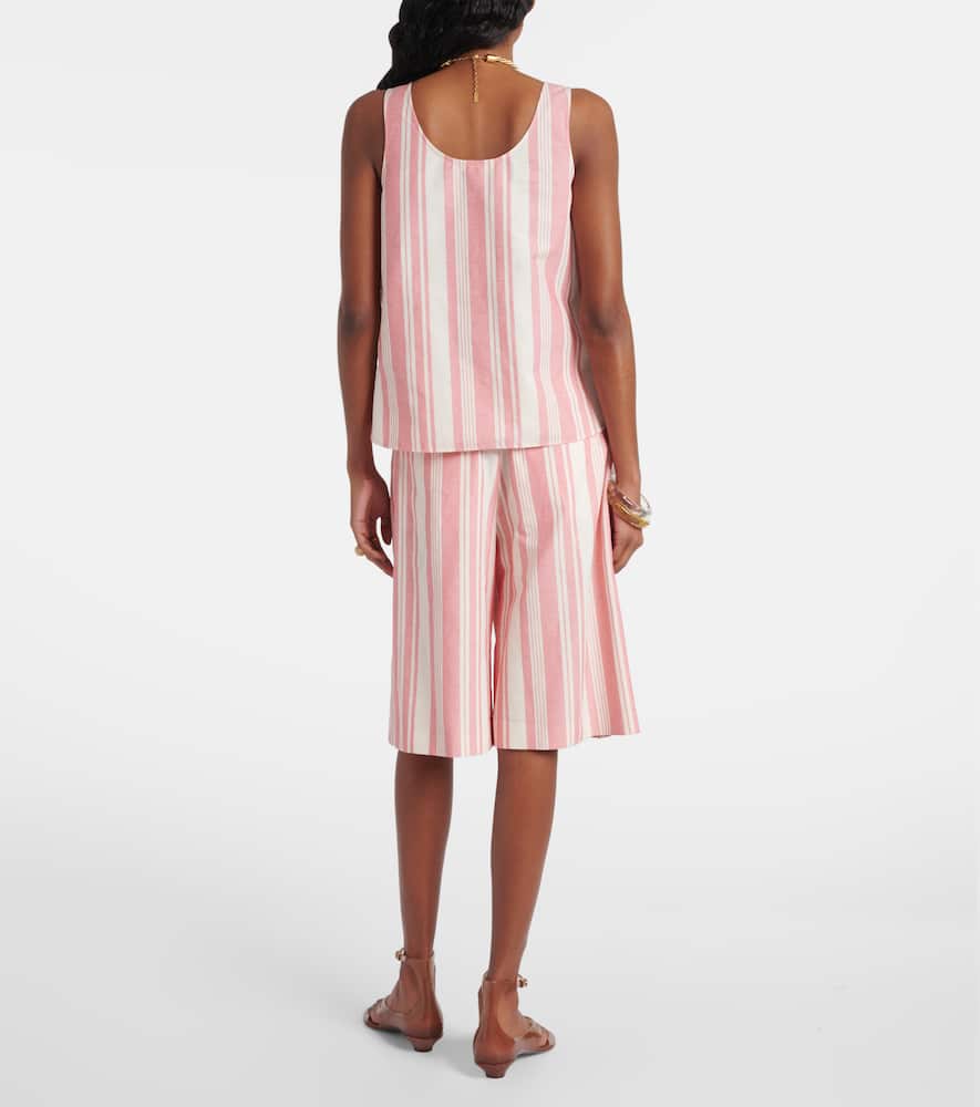 Chloé Logo striped cotton top