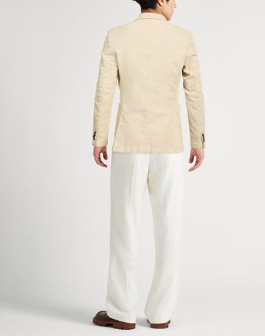 Man Blazer Beige Size 40 Cotton, Linen, Lyocell, Elastane