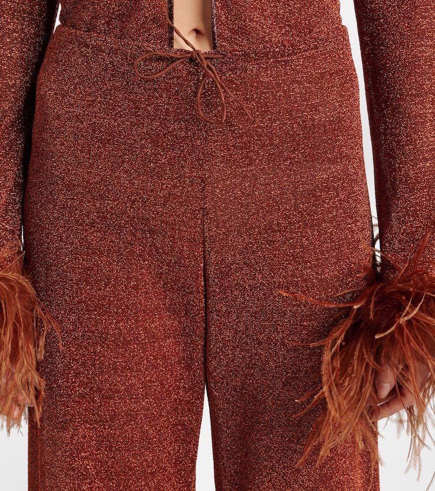 Oséree Lumière Plumage straight pants