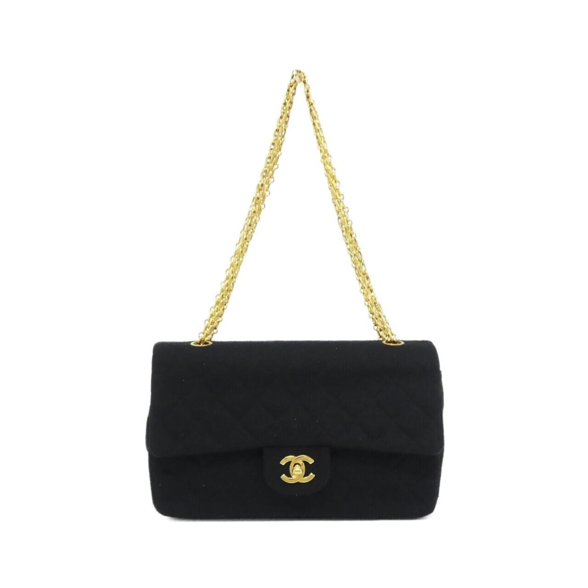 Chanel Black Canvas Shoulder Bag Pre-Owned