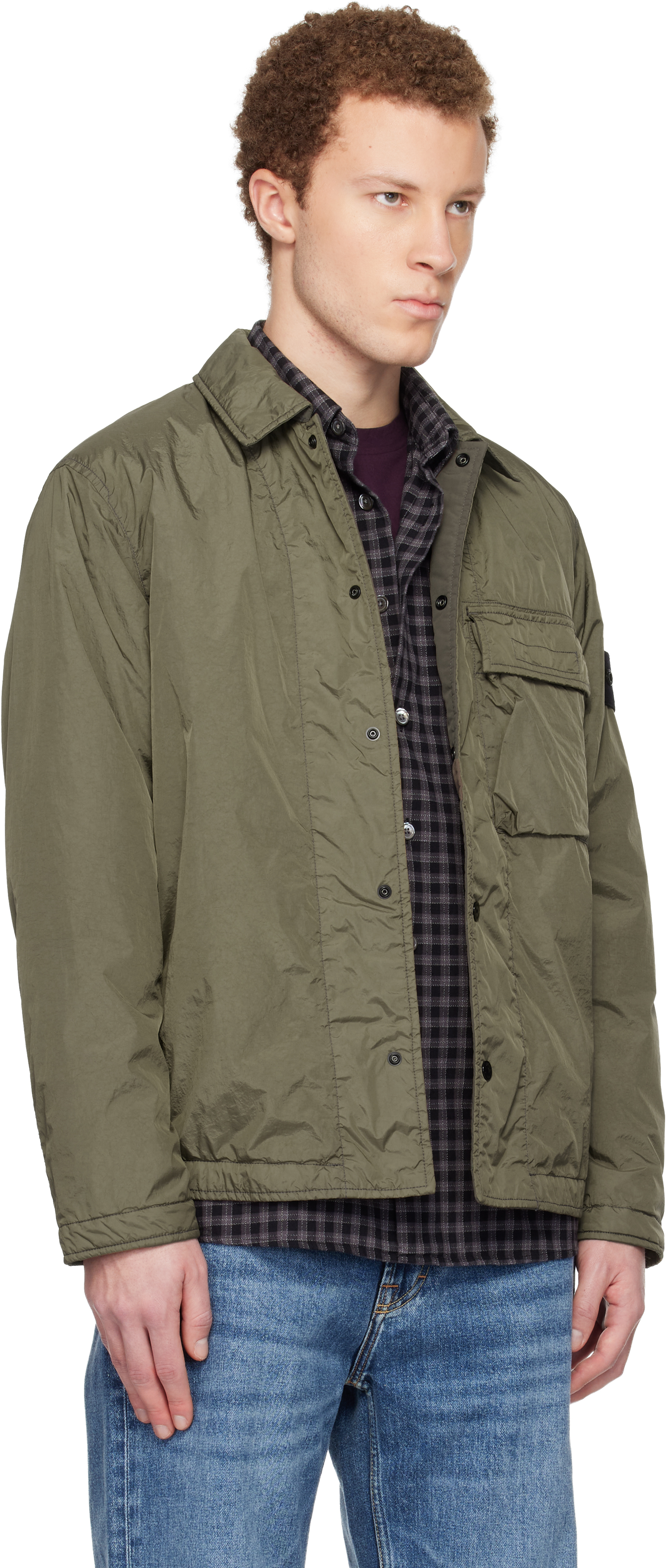 Khaki 1200002 Crinkle Reps NY Overshirt