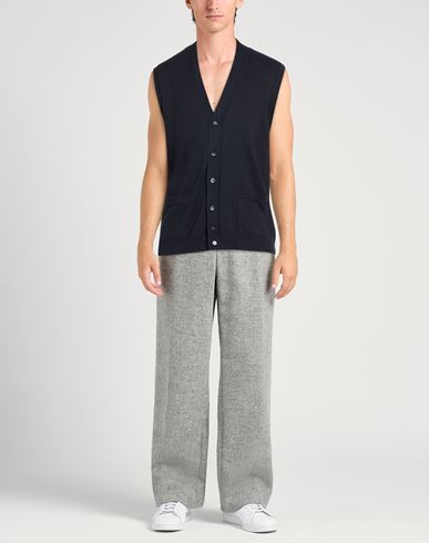 Man Cardigan Midnight blue Size 42 Cotton