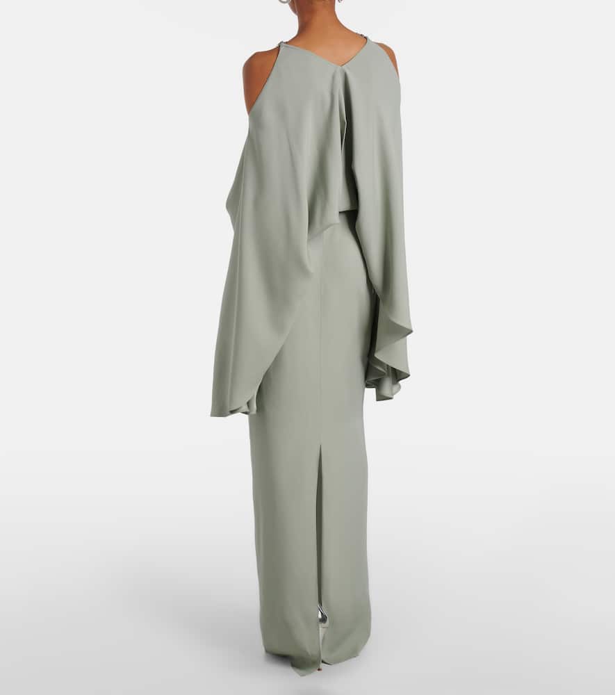 Cyclades embellished crêpe cady gown
