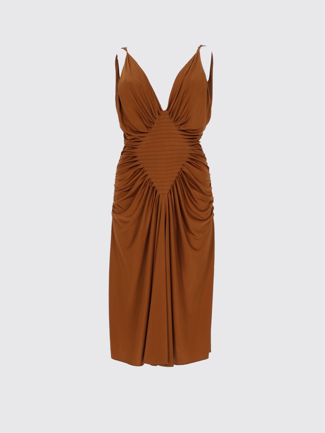 Dress Woman color Tobacco