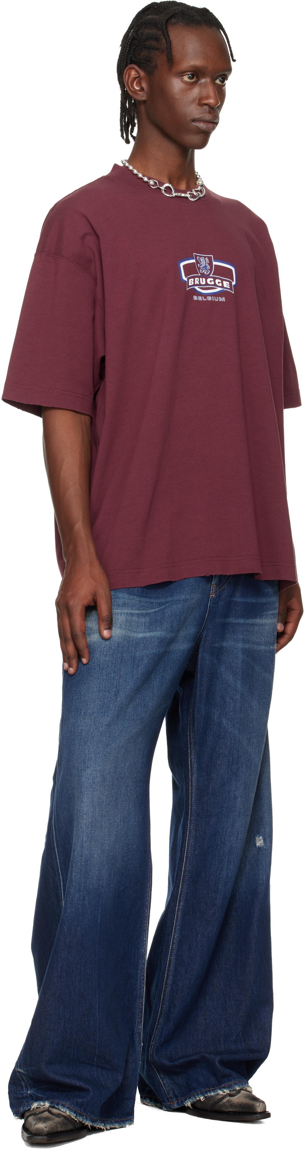 Burgundy 'Brugge' Tourist T-shirt