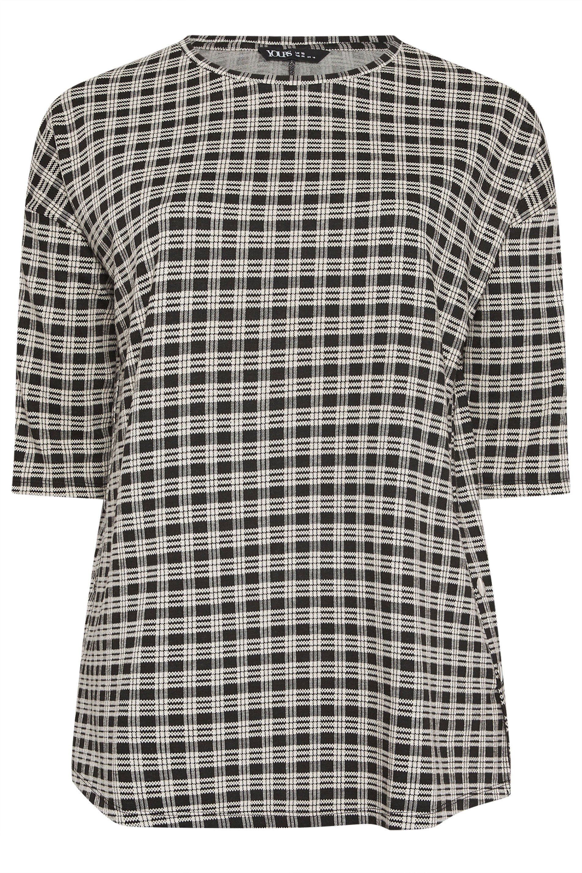 Yours Women's Check Side Button Top