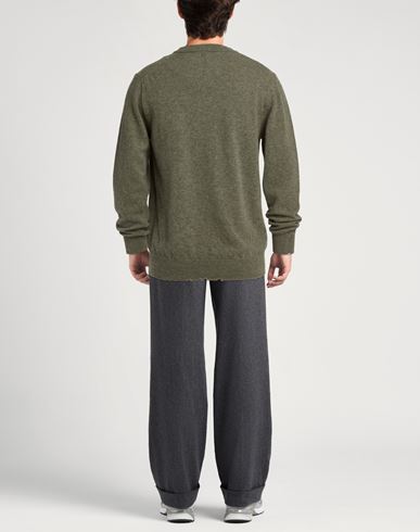 Man Sweater Military green Size XL Virgin Wool