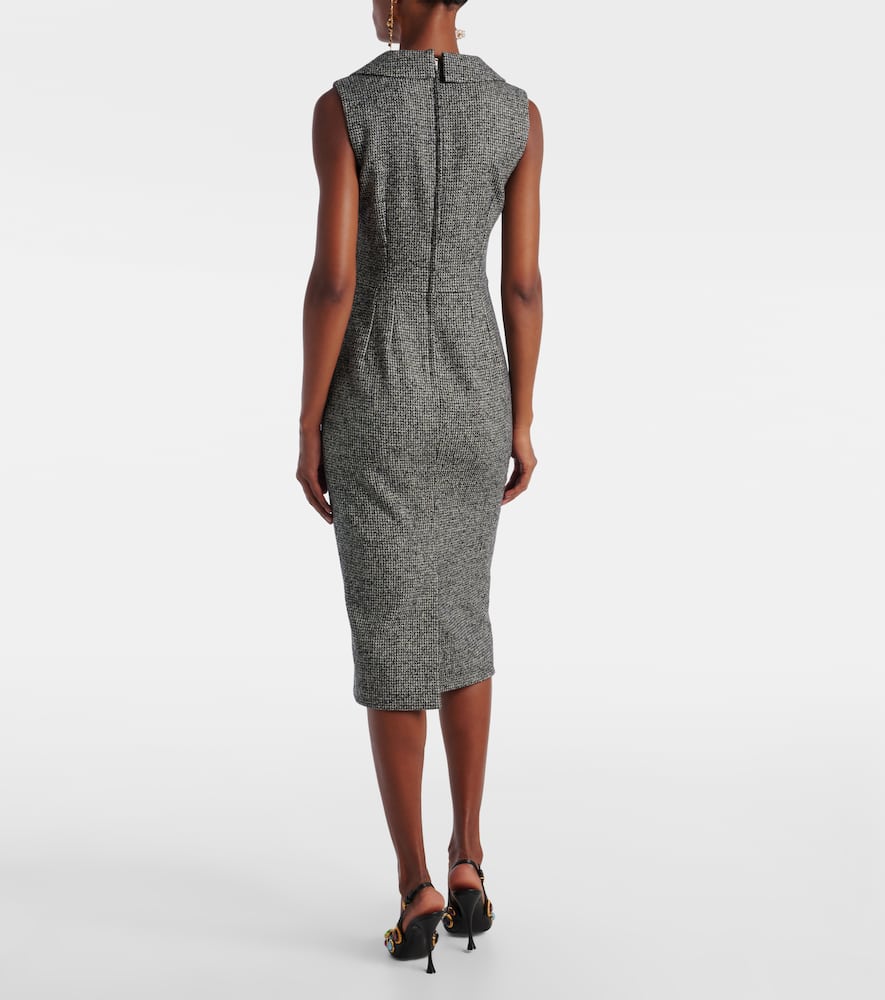 Wool-blend midi dress
