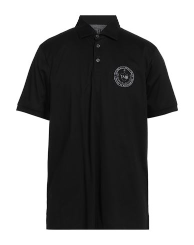 Tombolini Man Polo shirt Black Size L Cotton