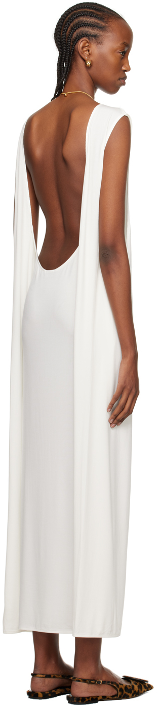 JACQUEMUS White Les Sculptures 'La robe Capa' Maxi Dress