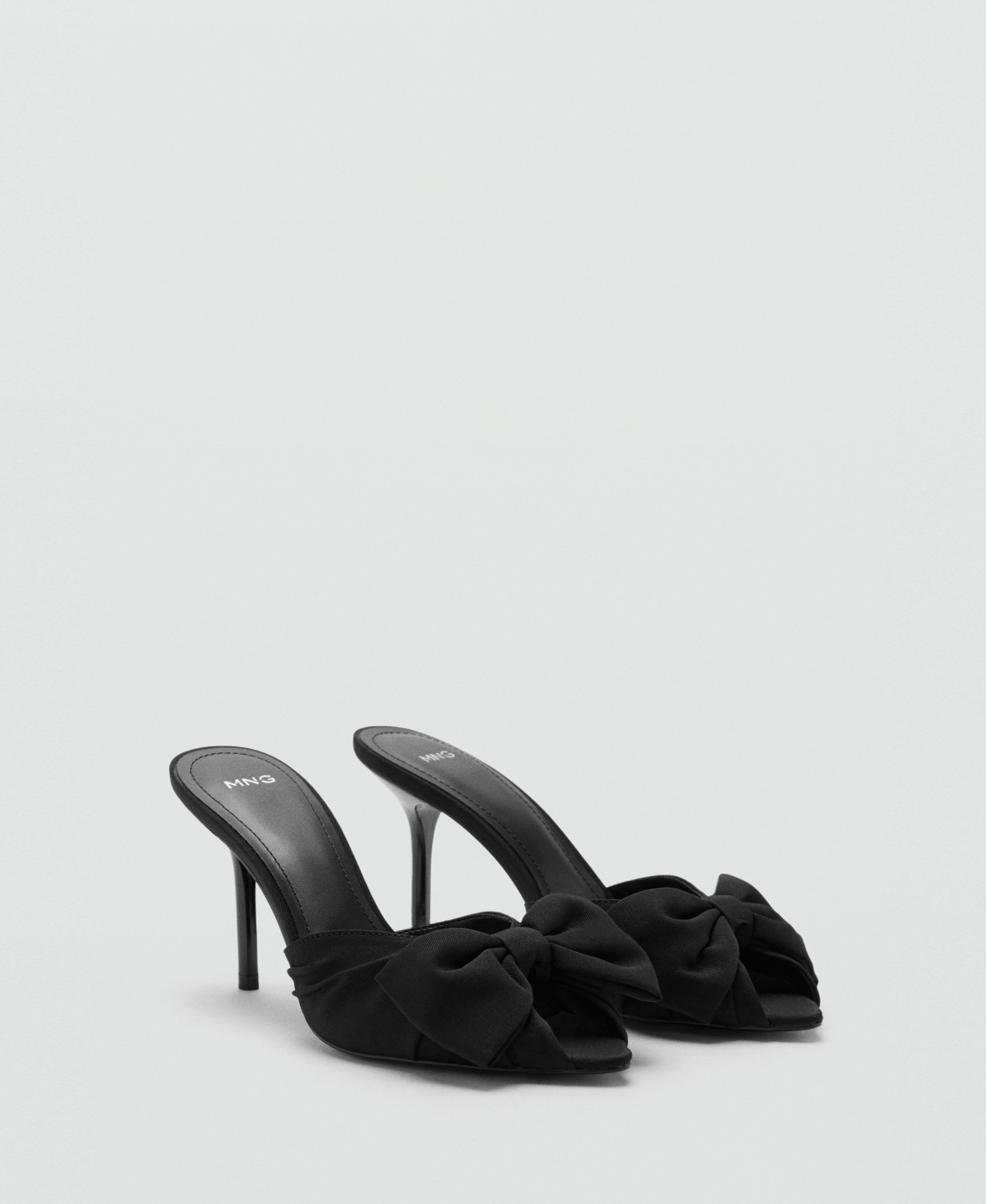 Women's Bow Heel Sandals - Black