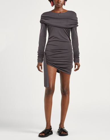 Woman Mini dress Lead Size L Viscose, Polyester