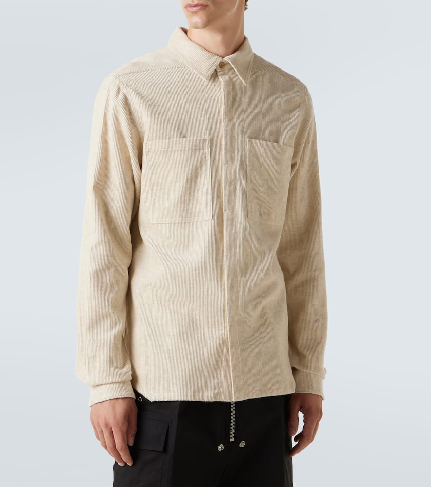Cotton and linen corduroy overshirt