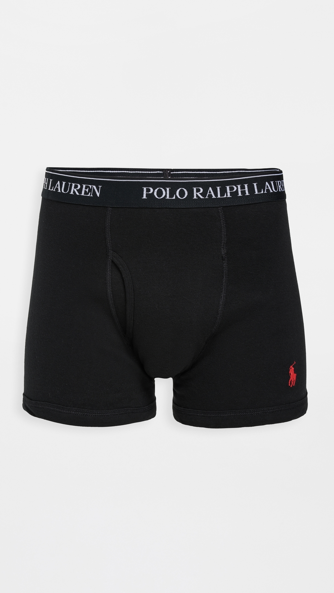 Classic Fit Cotton Trunks 3 Pack Polo Black