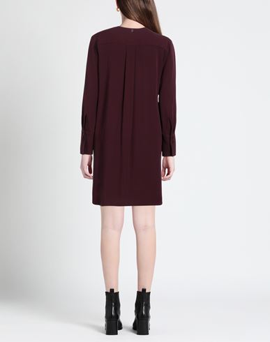 Woman Mini dress Burgundy Size 12 Acetate, Viscose