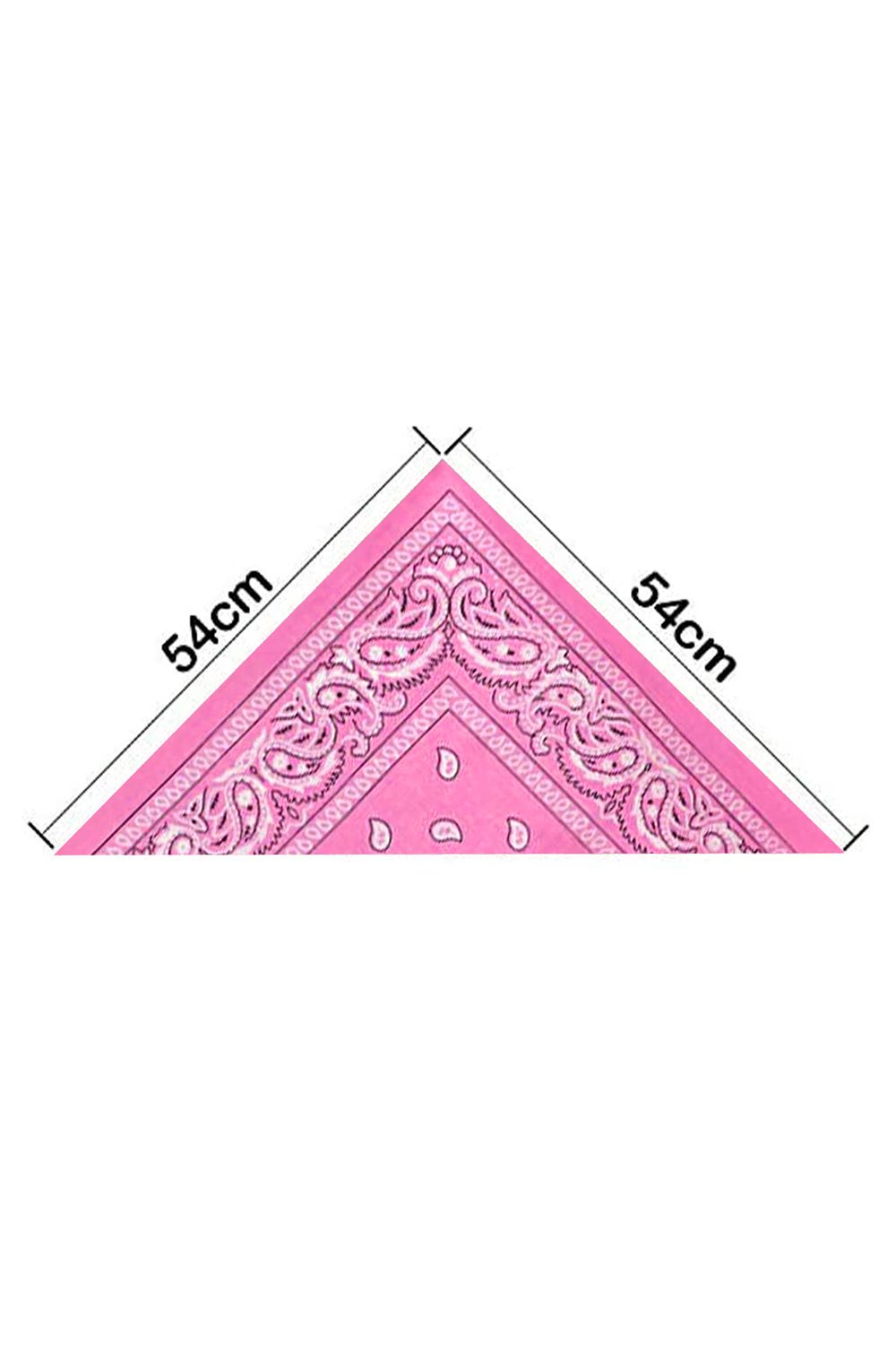 Neel Blue Cotton Bandana Headband Scarf for Raves, Riding, Outdoor Activities, in Pink