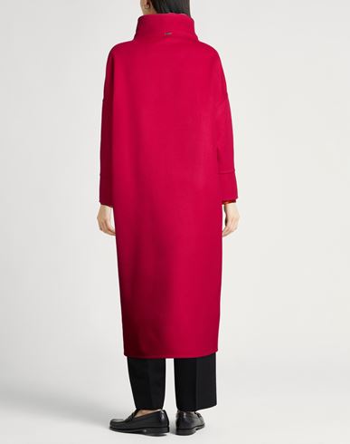 Woman Coat Fuchsia Size 4 Wool