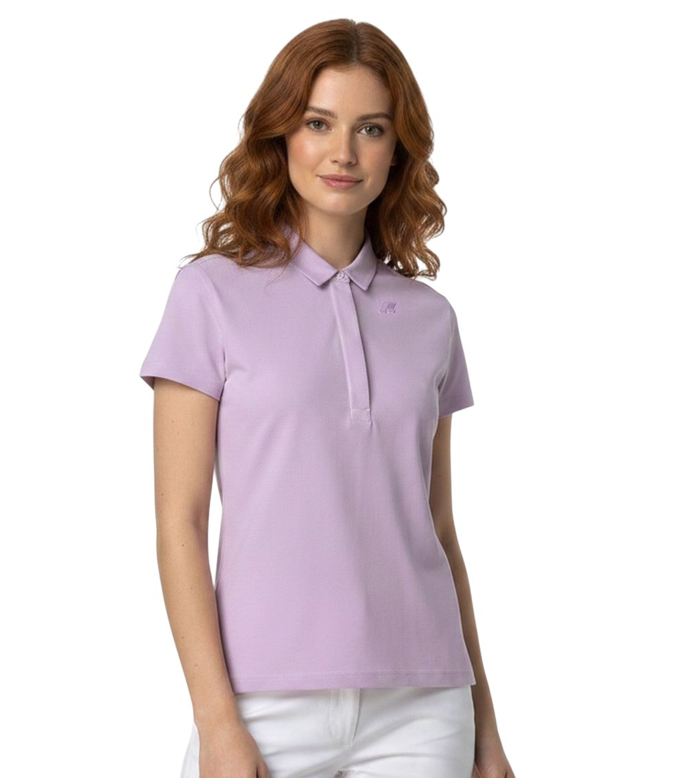 Purple Solid Shirt Collar Polo