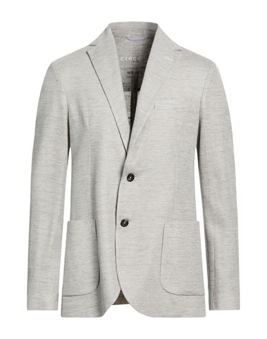 Man Blazer Light grey Size 38 Linen, Cotton