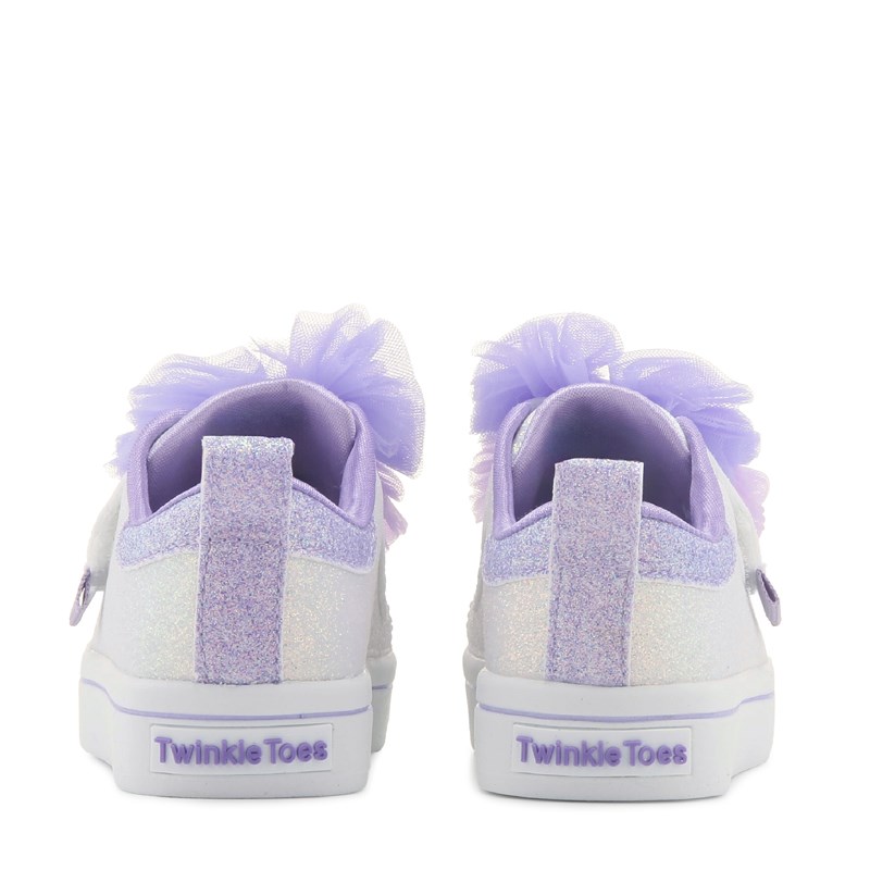 Kids' Twinkle Sparks Light Up Sneaker Toddler/Little Kid Shoes (White/Lavender)