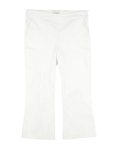 Kid Girl Pants White Size 14 Cotton, Elastane