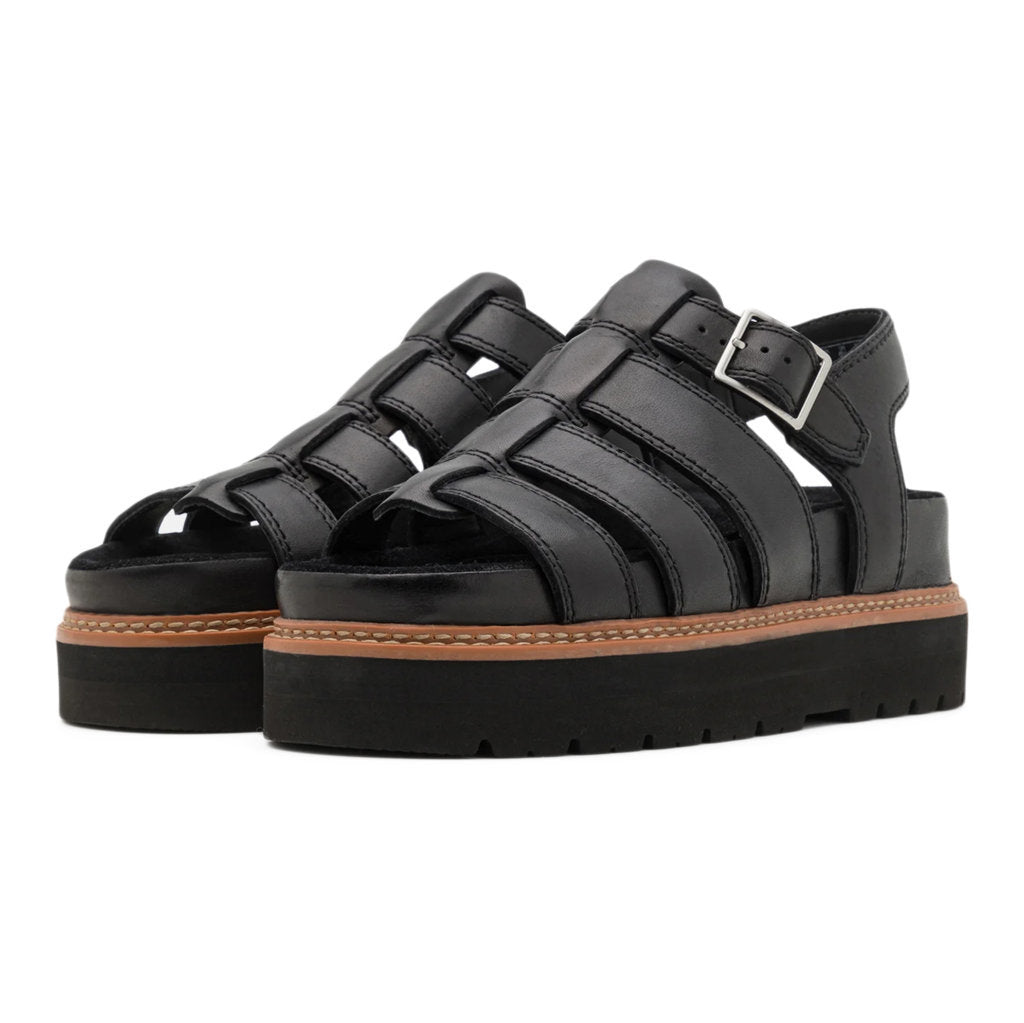 Clarks Orianna Twist Leather Women's Platform Slingback Sandals