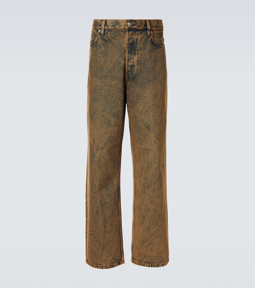 Faded straight jeans