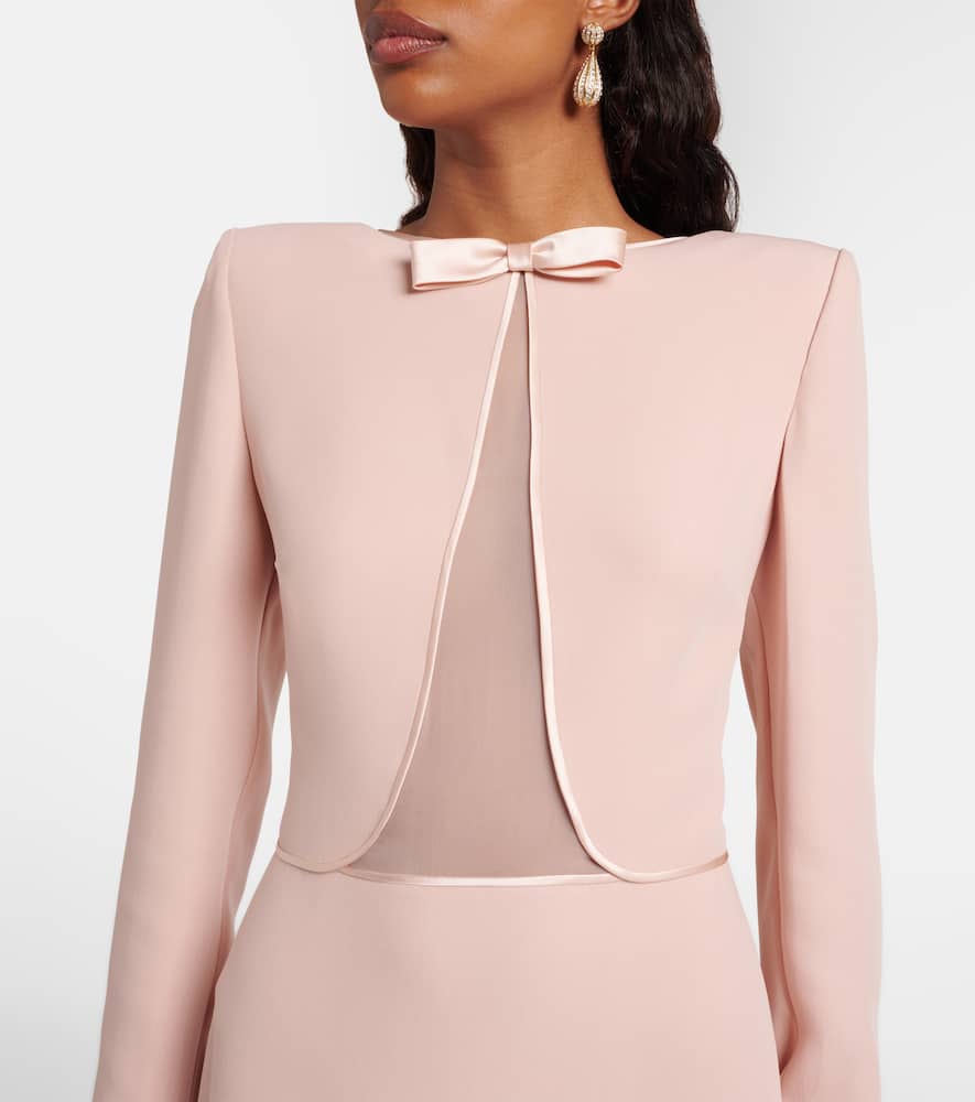Cady Couture feather-trimmed midi dress