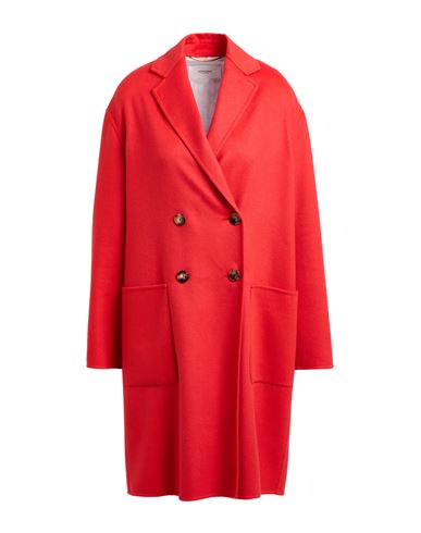 Woman Coat Tomato red Size 0 Cashmere