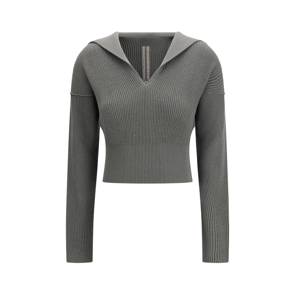 Ribbed Virgin Wool Sweater — Gray