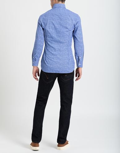 Man Shirt Blue Size 15 Nylon, Polyamide