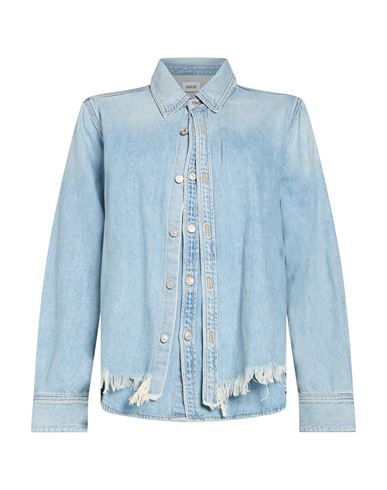 Woman Denim outerwear Blue Size L Cotton, Post