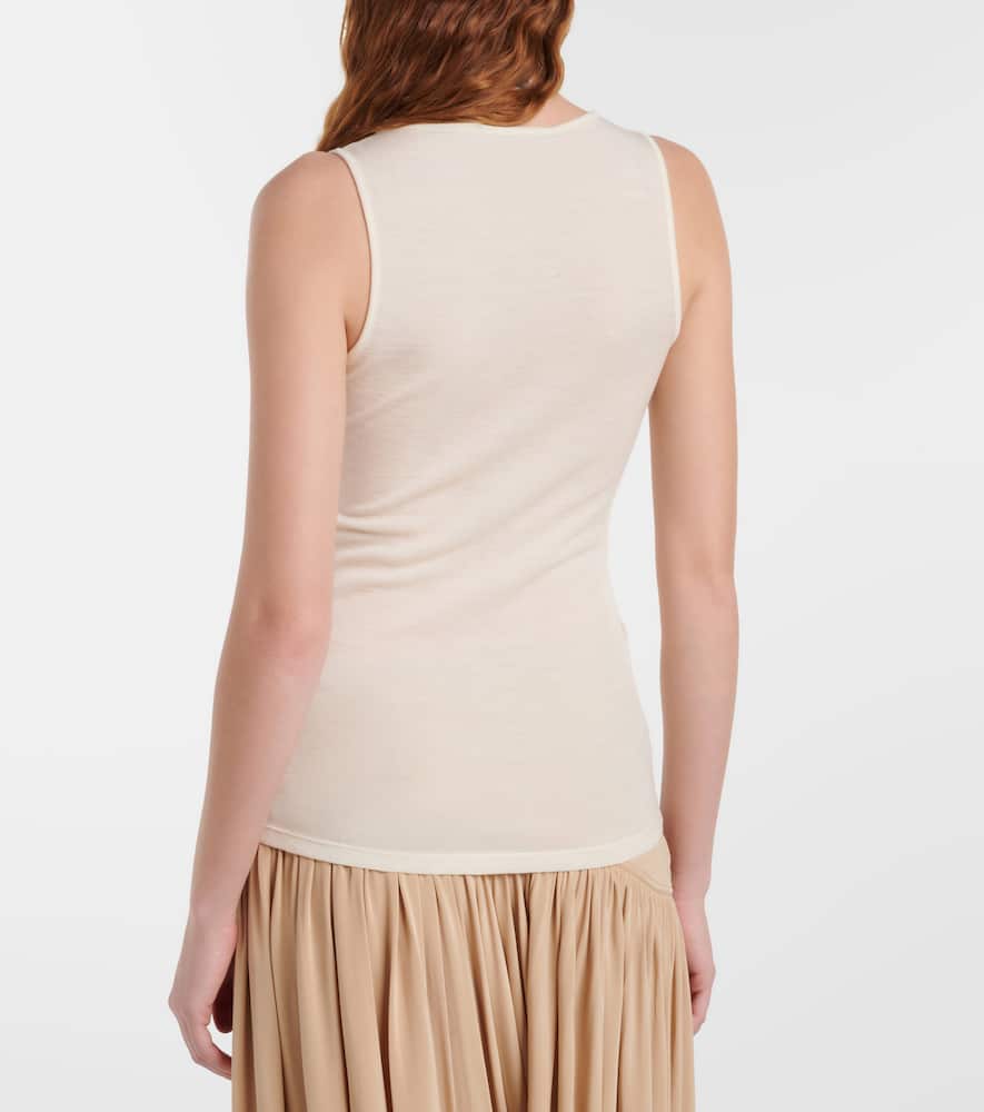 Beaded wool tank top