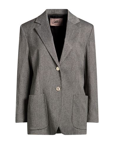 Woman Blazer Grey Size 4 Polyester, Viscose, Cotton, Elastane