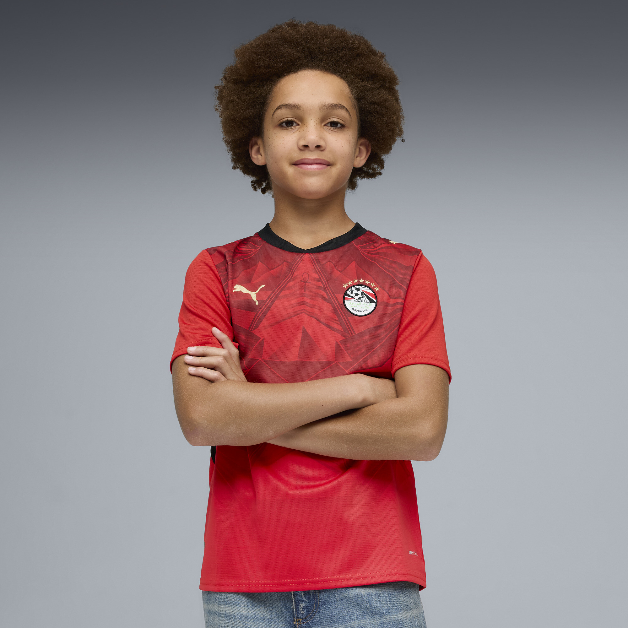 PUMA Egypt Home Big Kids' Soccer Jersey in Red