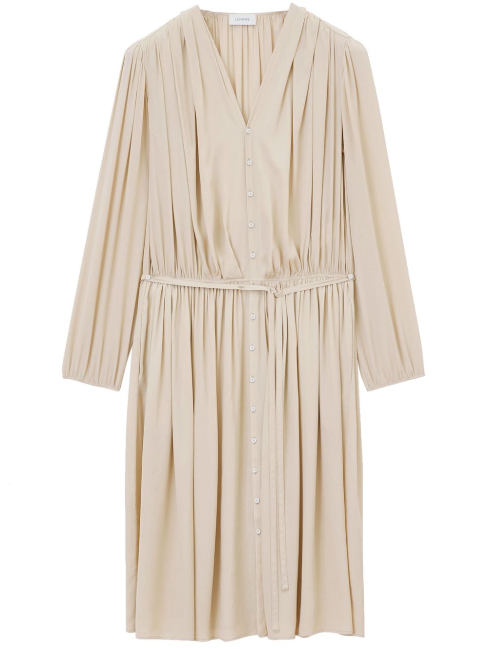 Fully-pleated midi dress - Neutrals