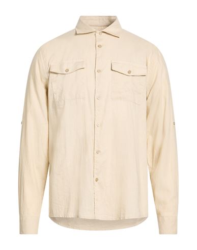 Man Shirt Sand Size M Linen, Cotton