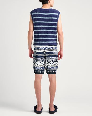 Man Shorts & Bermuda Shorts Blue Size 32 Cotton, Polyamide