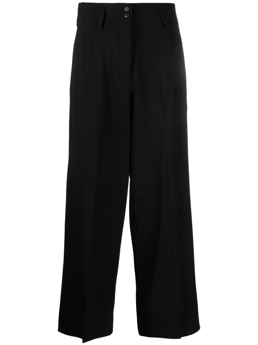 Wide-leg tailored trousers - Black