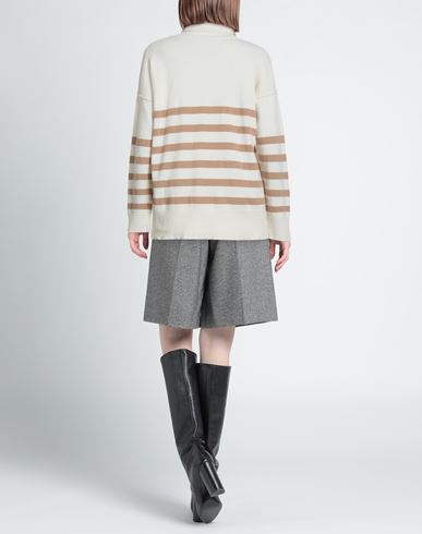 N. o.w. Andrea Rosati Cashmere Woman Turtleneck Brown Size M Wool, Viscose, Cashmere, Nylon