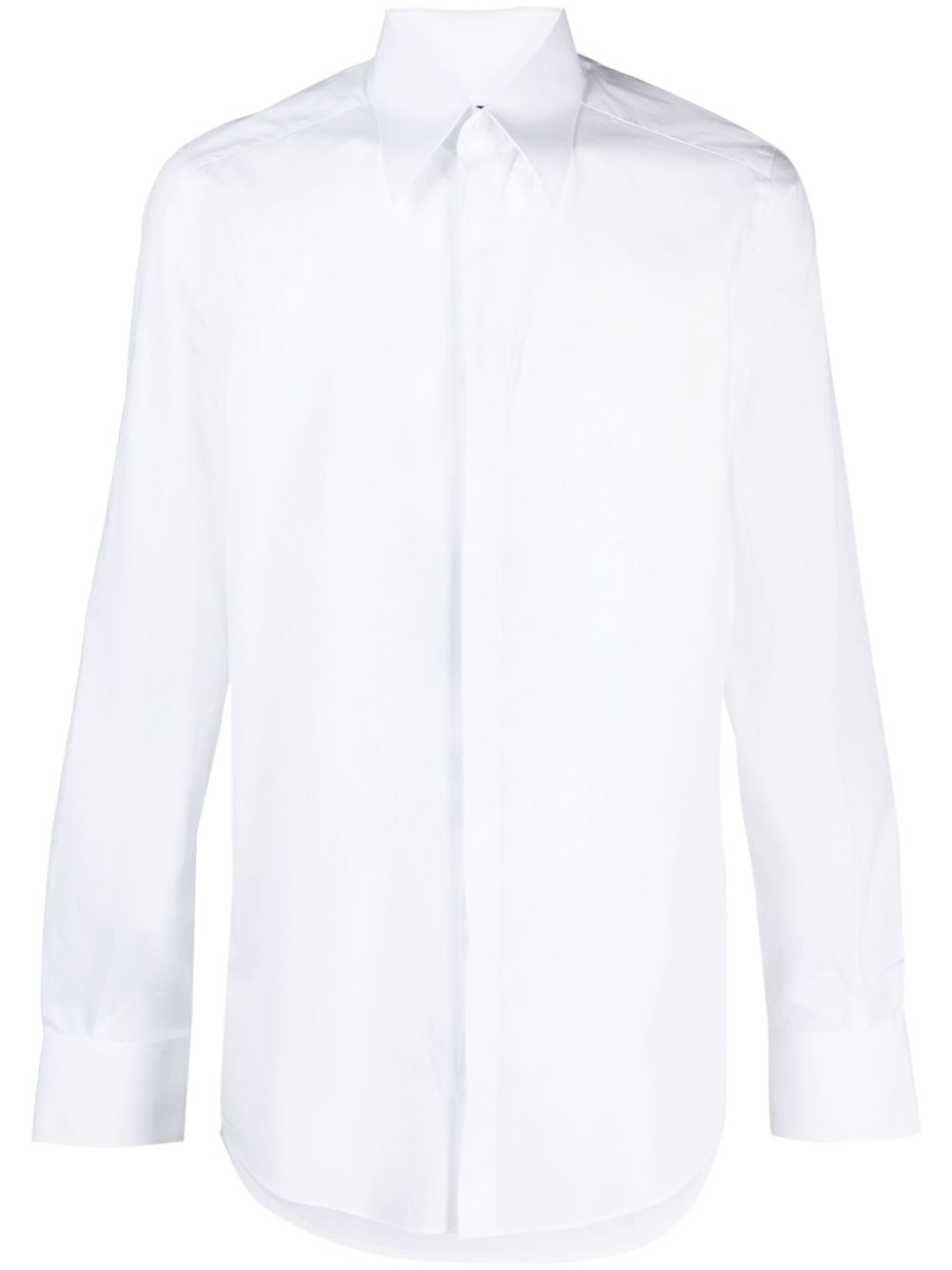 Long-sleeve cotton shirt - White