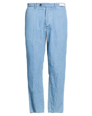 Man Jeans Blue Size 34 Cotton, Linen
