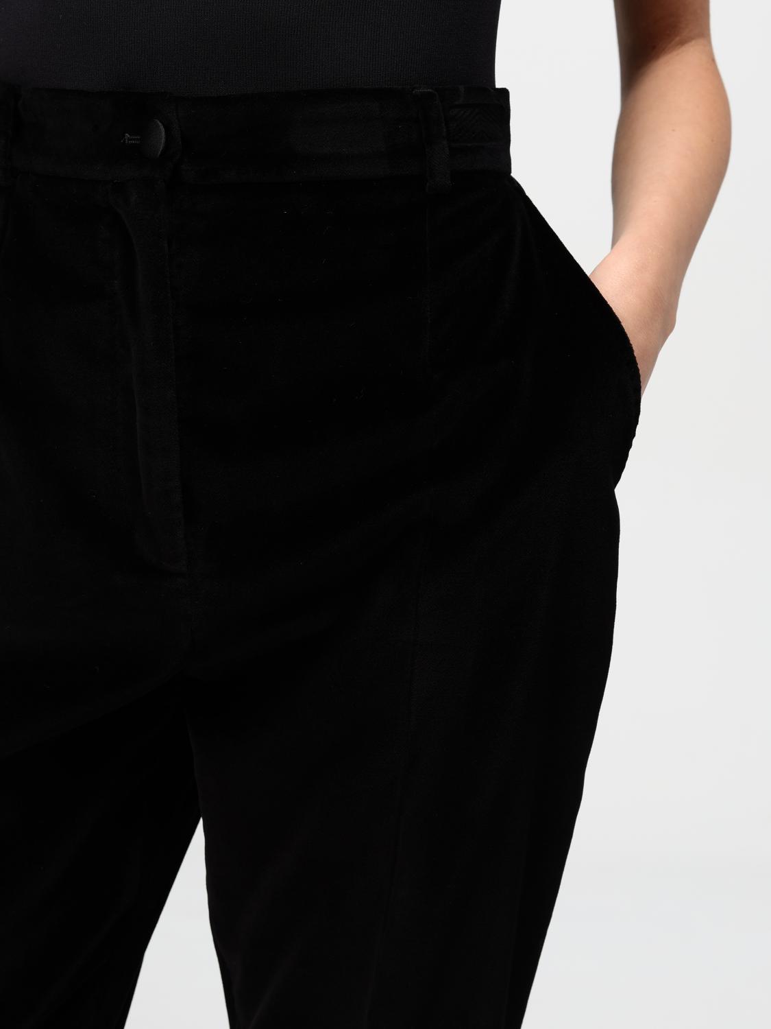 Tailored velvet trousers - Black