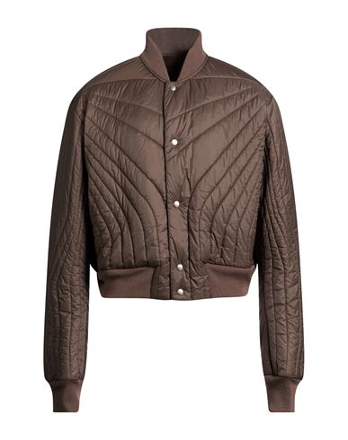 Man Jacket Dark brown Size 44 Polyamide
