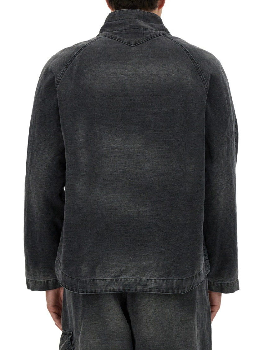 Black Solid Shawl Neck Jacket