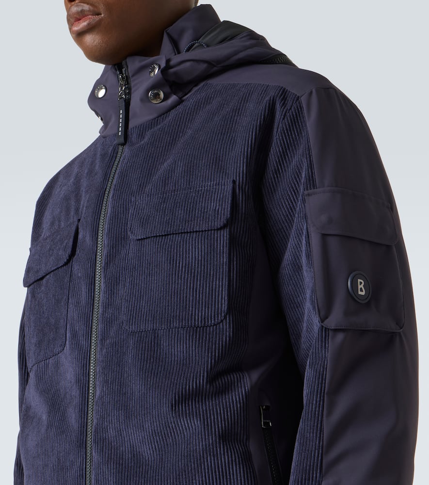 Cobe-D down-paneled ribbed-knit ski jacket