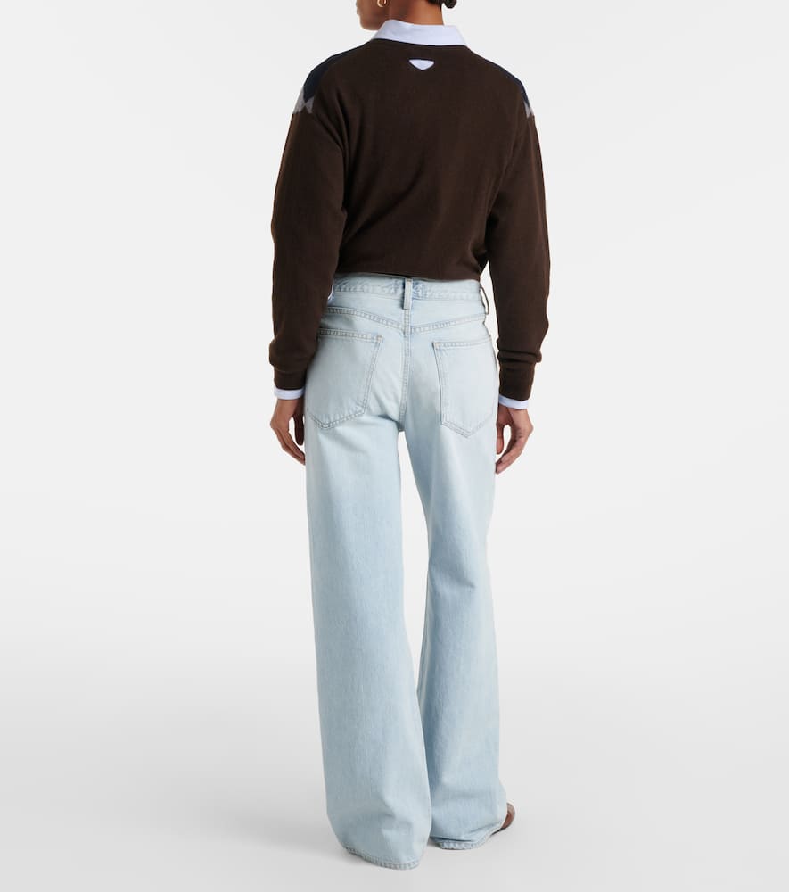 Shona high-rise wide-leg jeans